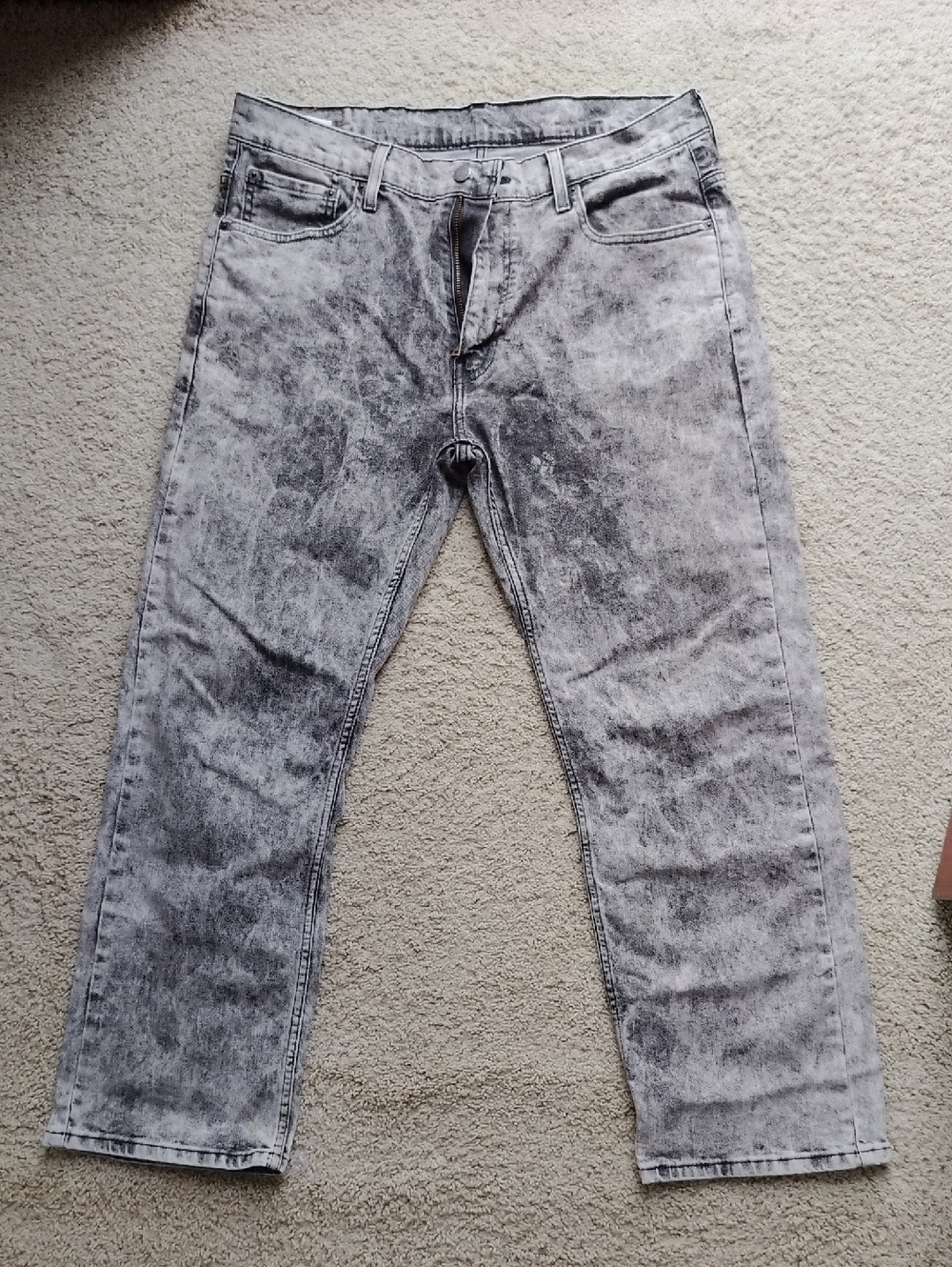 Levi's Men's Marbled Black & Gray Relaxed Jeans